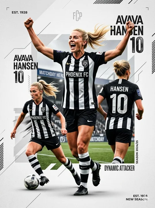 Affiche de conception dynamique pour une joueuse professionnelle de football féminin