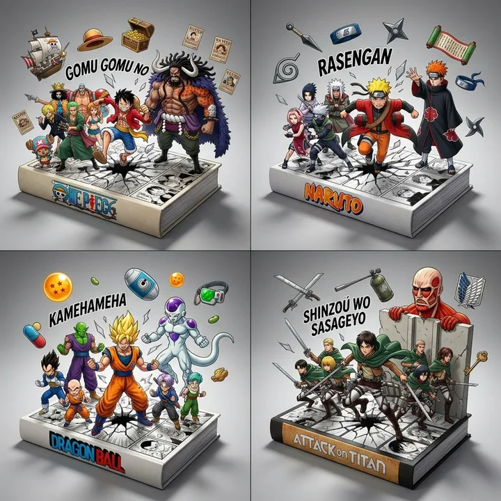 Comic-style 3D pop-up book scene prompt words