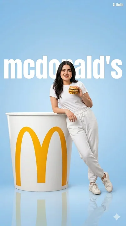 Affiche photographique de mode minimaliste pour McDonald's