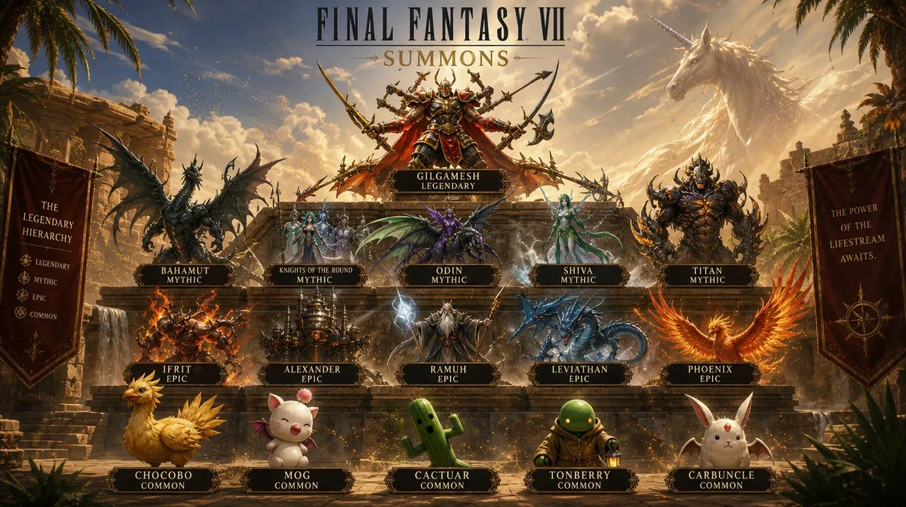 Final Fantasy VII Summon Rank Poster