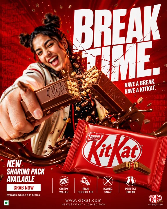 Creative chocolate commercial photography poster prompt