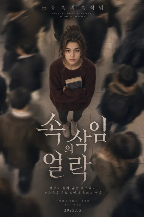 忧郁的韩系心理剧海报,孤独少女