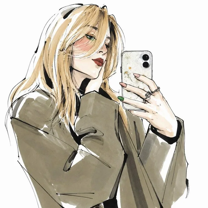 Illustration dessinée à la main dans le style d’un magazine de mode minimaliste et haut de gamme