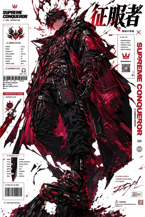 Cyberpunk High Street Trendy Anime Character Poster