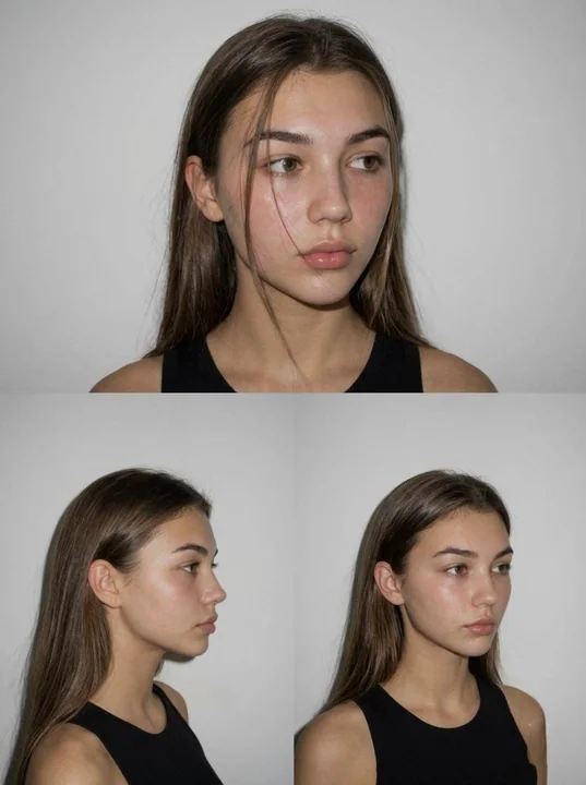 Portrait de jeune femme réaliste avec maquillage