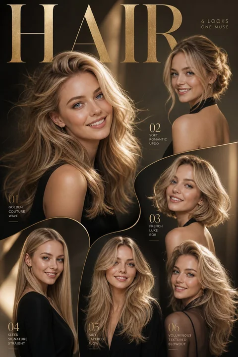 Affiche de mode pour coiffure sur mesure
