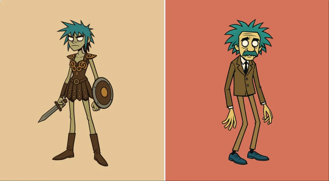 ゴリラズスタイルのキャラクター