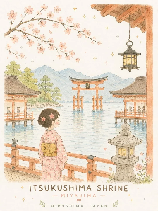 シンプルな手描きの童話風子供向けイラスト