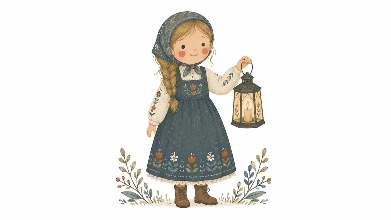 Illustration d’art populaire scandinave