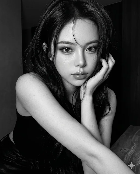 iPhone17 Pro ultra-realistic black and white portrait