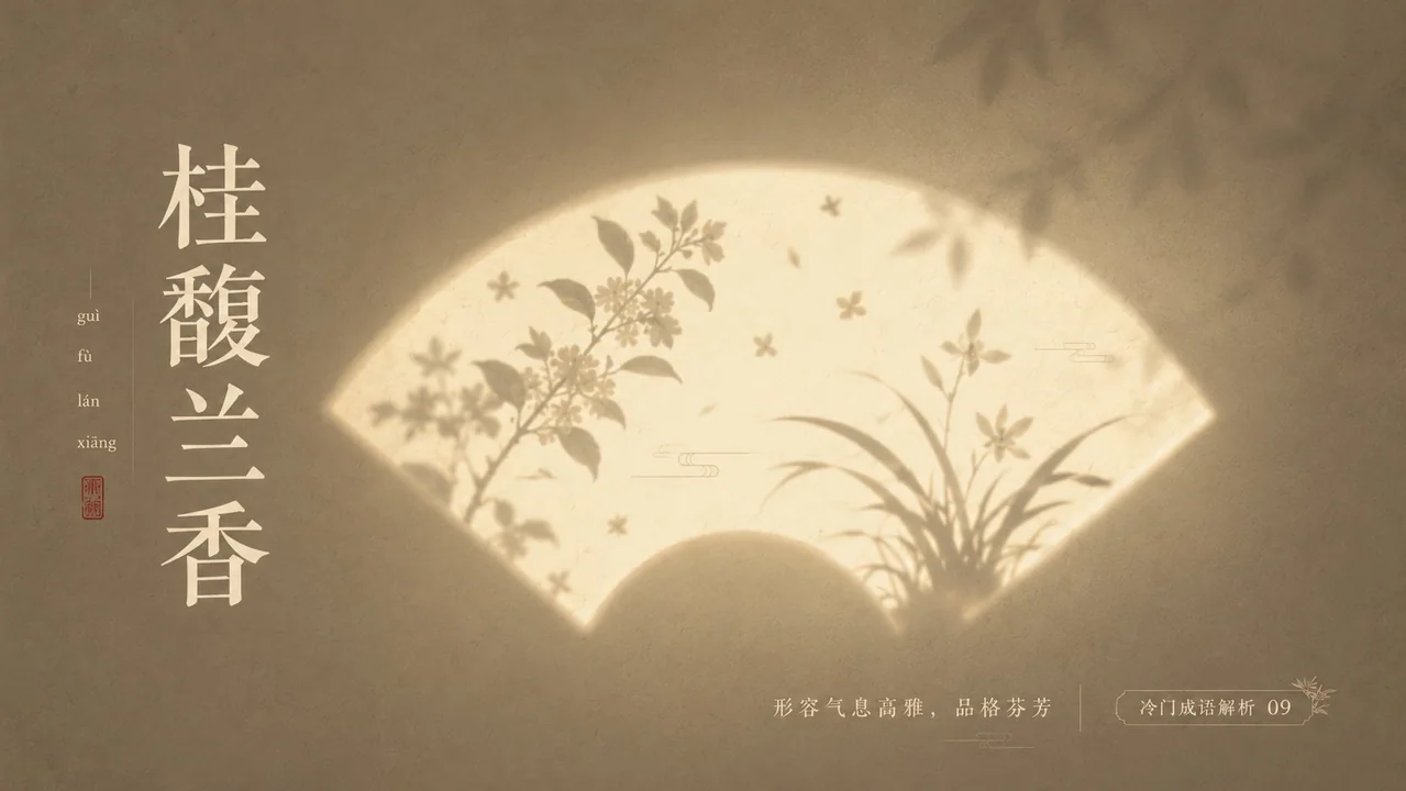 Minimalist poetic light-and-shadow Chinese idiom poster