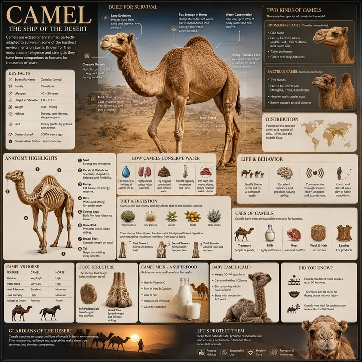 دليل البقاء المتقدم للإبل في الصحراء – صفحة مرجعية من موسوعة