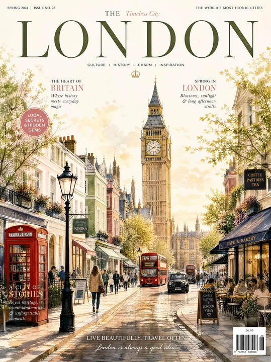 London Eternal City vintage luxury travel magazine cover