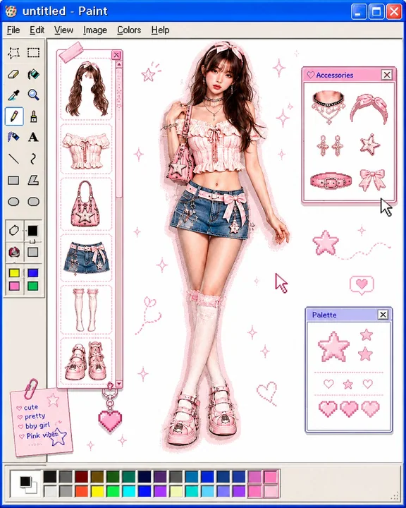 Esthétique d’interface de relooking avec outil de dessin rétro