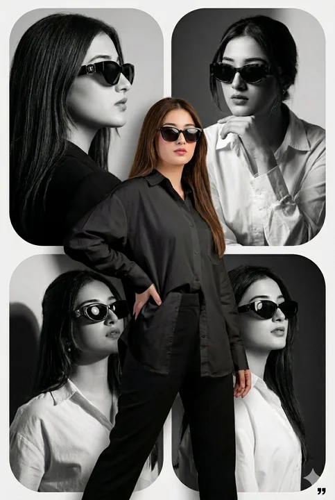 High-end modern fashion collage poster design