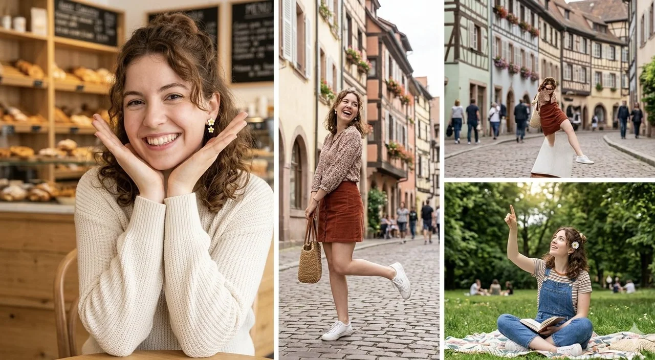 European travel lifestyle photography collage