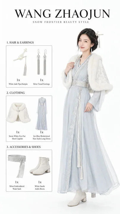Portrait minimalist Wang Zhaojun costume page