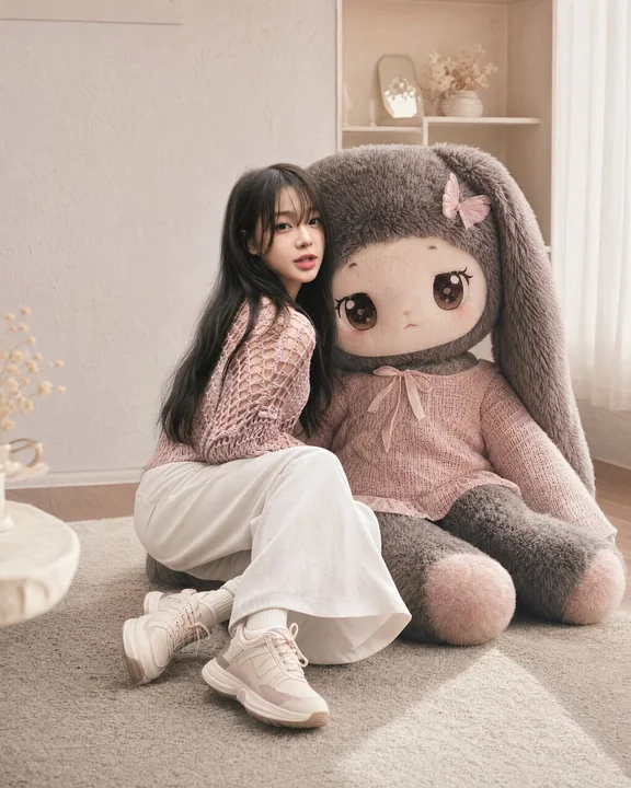 Custom giant plush doll portrait based on personal traits