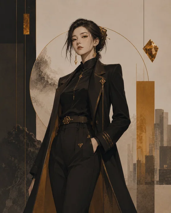 东方成年女性人物插画系列