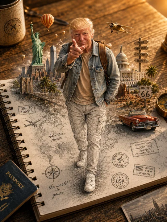 超写实旅行者笔记本3D幻觉艺术