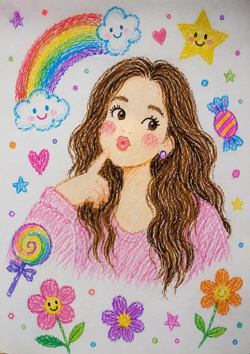蜡笔画转超写实专业人像摄影