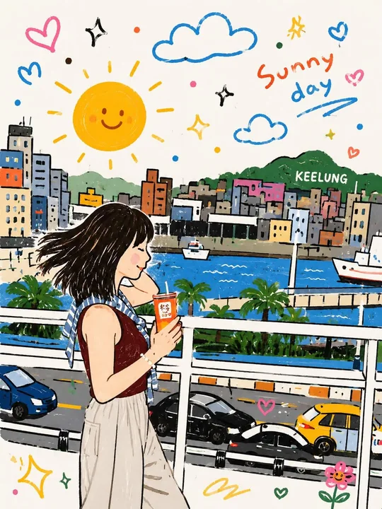 童趣涂鸦扁平插画风格