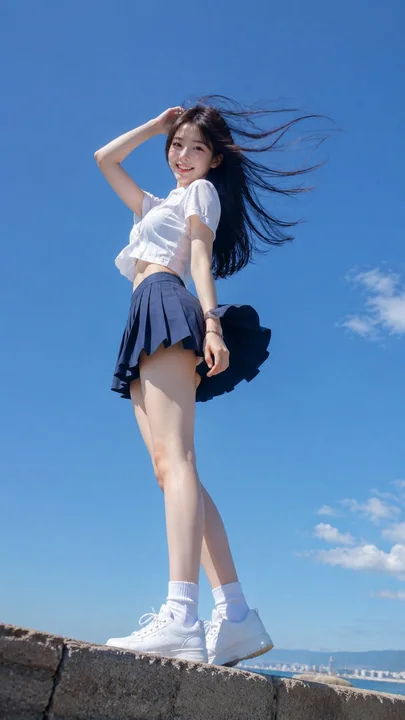 日系夏日清透感户外写实人像摄影