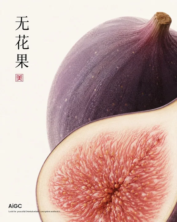 东方美学极简水果海报设计