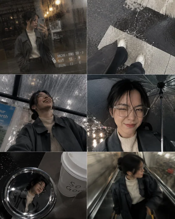 雨天都市漫步随拍拼接胶卷