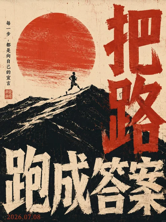 中文行动主题概念海报生成指令