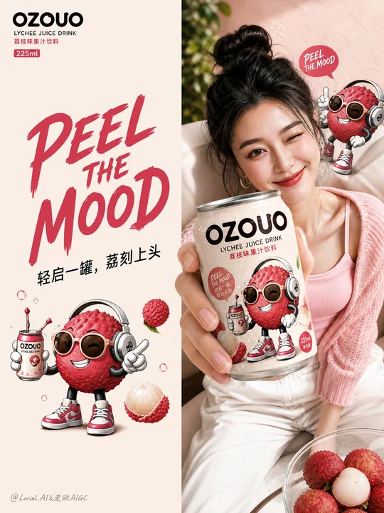 OZOUO果饮品牌零售视觉应用板