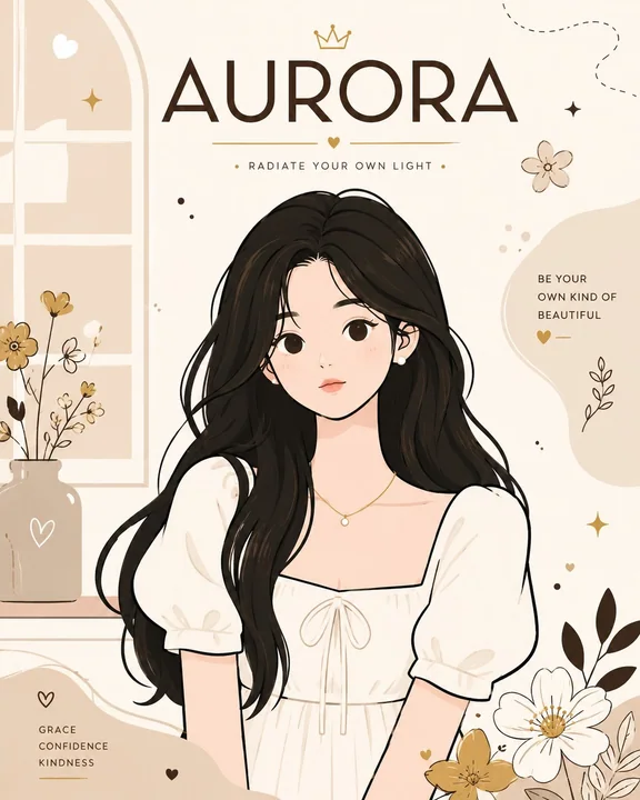 极简矢量风格时尚海报AURORA