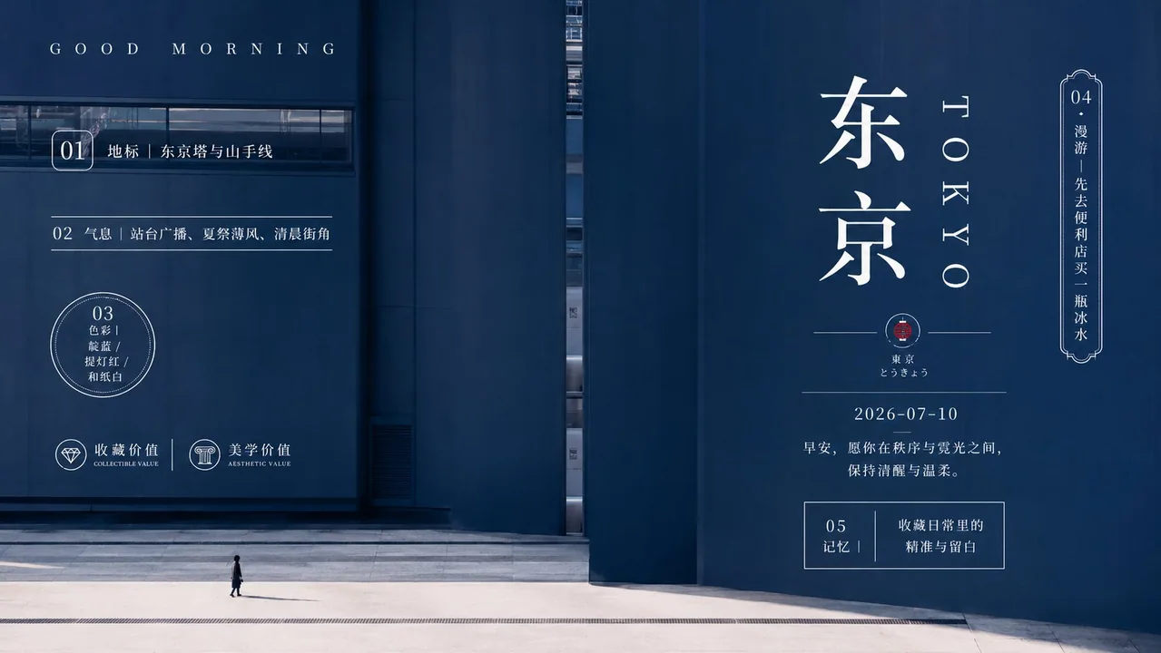 极简宏大纪念碑感城市节气海报