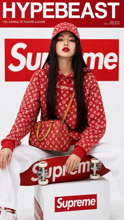 潮流奢华韩裔女性 Supreme LV 杂志封面