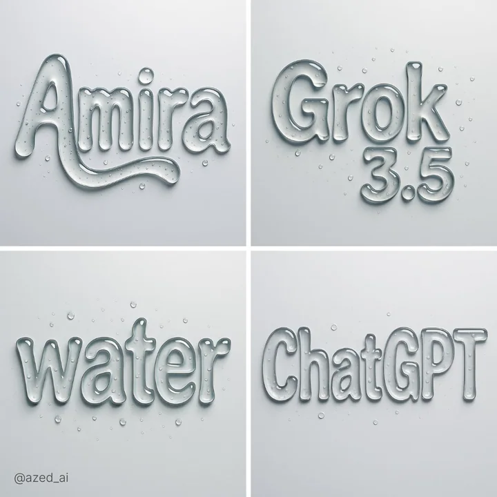 Abstract liquid typography