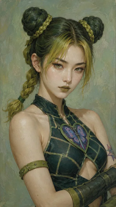 JOJO女角色蛋彩肖像系列