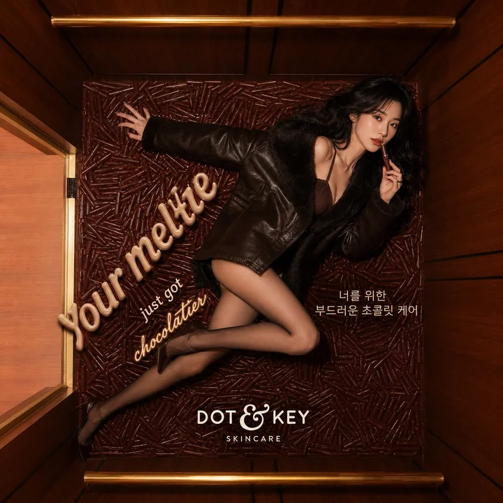 奢华巧克力风韩国美妆时尚大片