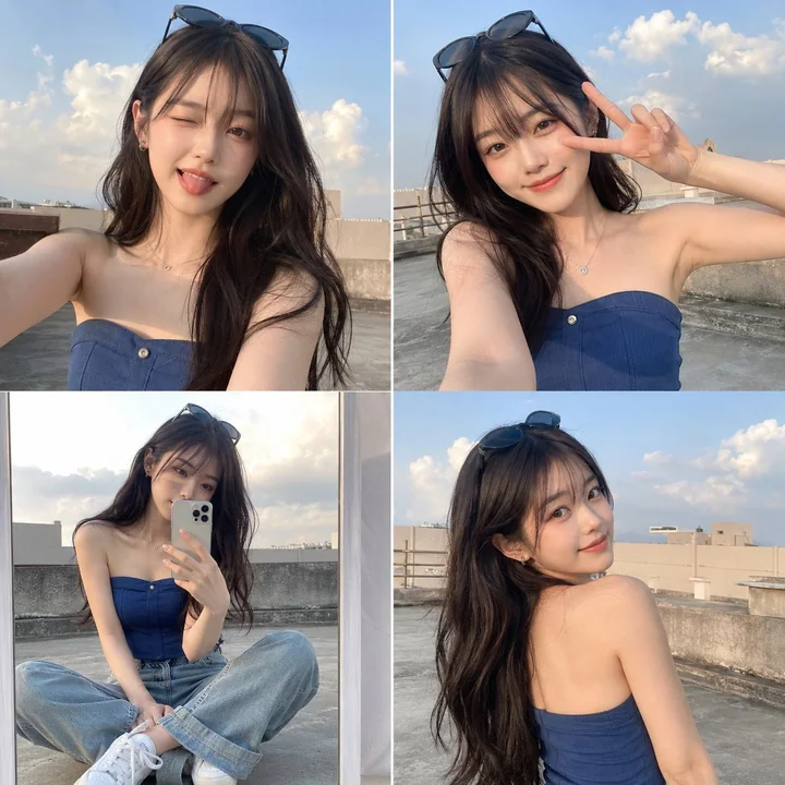 黄金时段楼顶Z世代女性生活照拼图
