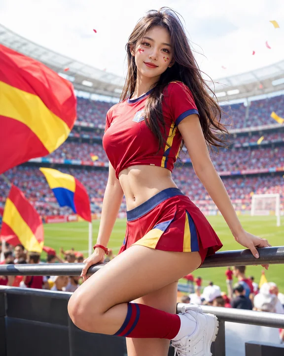 青春甜酷世界杯足球宝贝时尚杂志封面