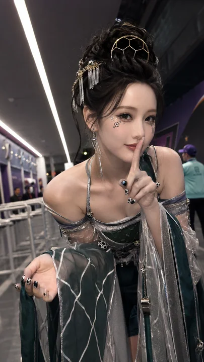 绿茵古韵:球员通道外的俏皮足球宝贝