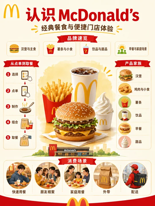 麦当劳品牌百科全书式餐饮产品信息图