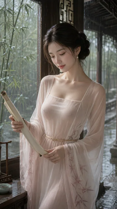 烟雨竹影书卷香：唐风世家才女写真