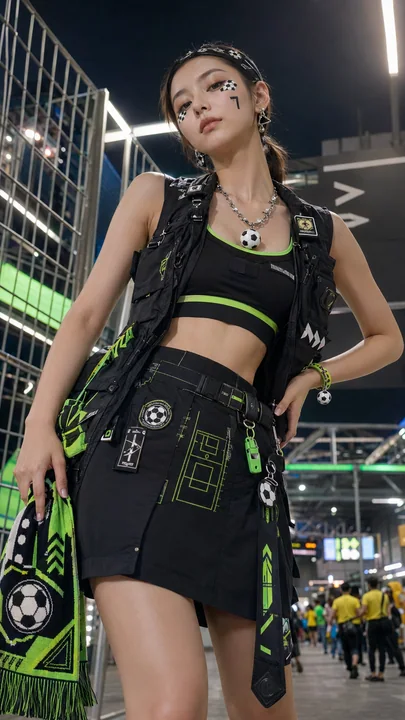 绿茵场下的机能美学:世界杯足球宝贝人像