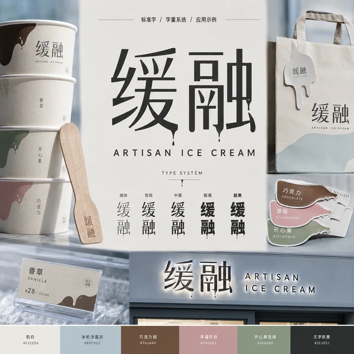手作冰淇淋品牌视觉提案系统展示