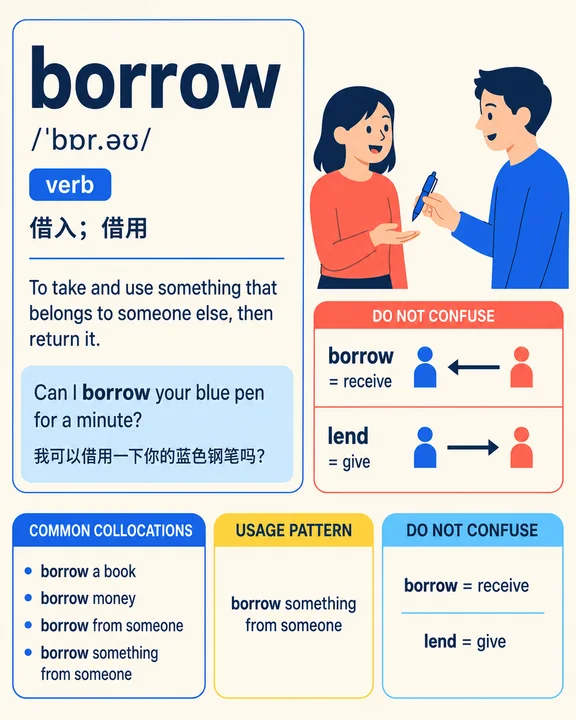 精致扁平化英语词汇卡片设计借用主题
