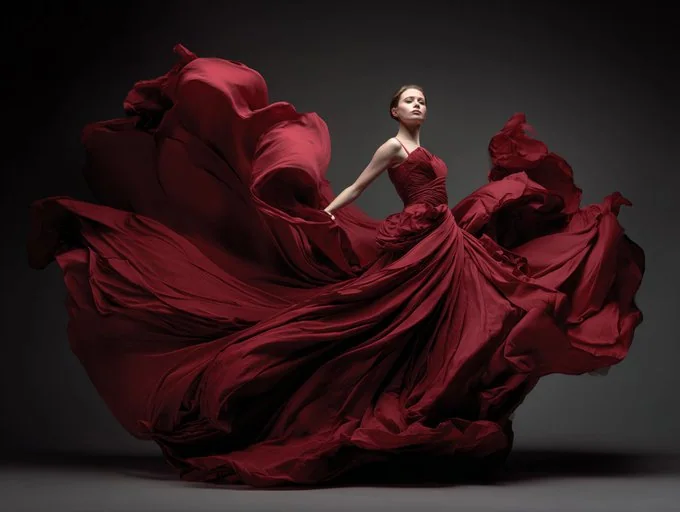Ombre fantôme de haute vitesse, mouvement dynamique des plis tombants