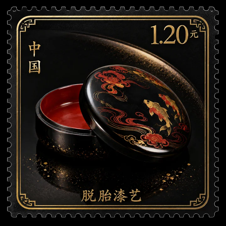 绝代漆华:中国脱胎漆器艺术纪念邮票