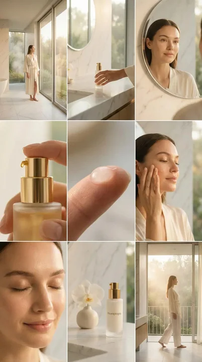 Champagne Gold Orchid Light Skin Beauty Collage