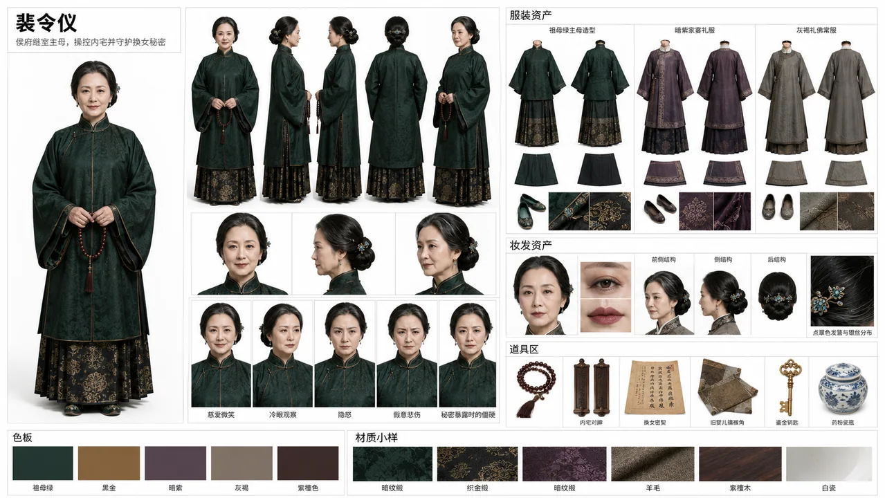 权谋深重的明风主母裴令仪人物资产设定板