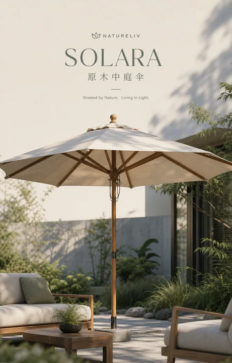 意境园林：自然美学户外遮阳伞品牌KV